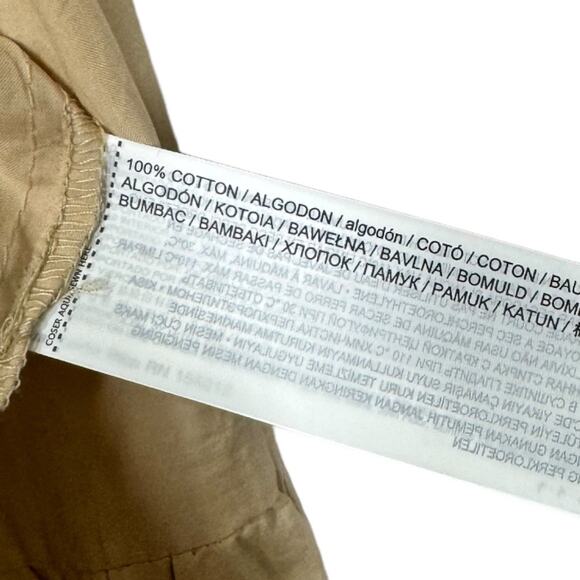 Mango MNG Off Shoulder Crop Top Flared Poplin Skirt Set XS/S New Tan Beige Maxi - Picture 9 of 14